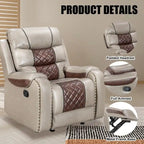 Spacious Faux Leather American-Style Recliner Chair for Living Room