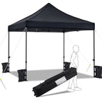 Alden Design Adjustable 10' x 10' Commercial Pop-up Canopy with Wheeled Carry Bag, Blue