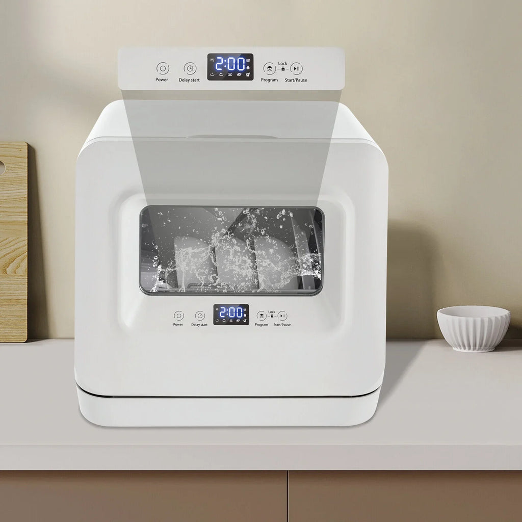 Counter Top Dishwashe, Portable Countertop Dishwashers, Mini Dishwasher 3-in-1 Cups Dishwasher