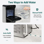 V2.0 Countertop Nugget Ice Maker | Self Cleaning Pellet Ice Maker | Open and Pour Refill | Stainless Steel Housing |