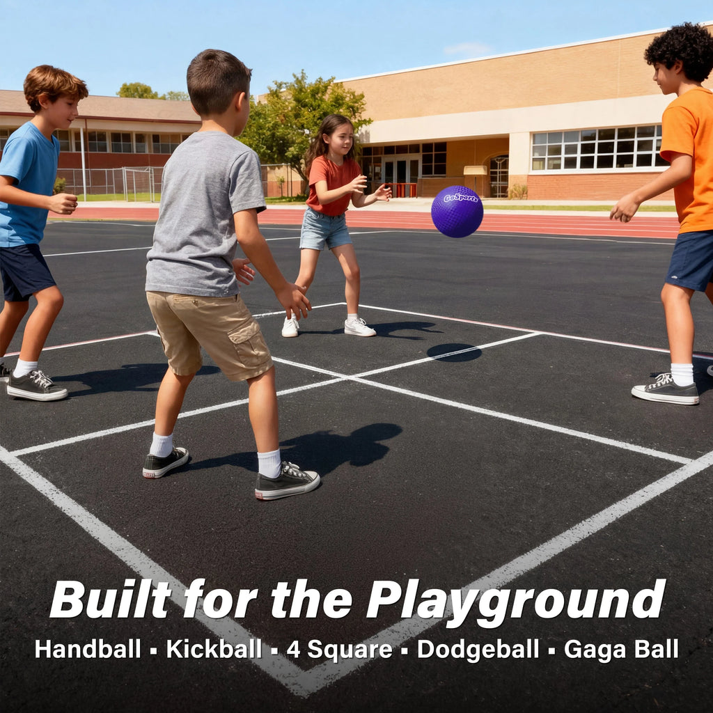 8.5" Playground Ball, 6-pk with Pump