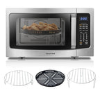 Toshiba Air Fryer Combo 4 in 1 Countertop Microwave Oven, Smart Sensor, Convection, Mute Function, Position Memory 13.6" Turntable, 1.5 Cu Ft, 1000W, Silver, ML EC42P(SS): Home & Kitchen