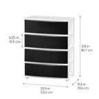 4 Wide Drawer Storage | Pink