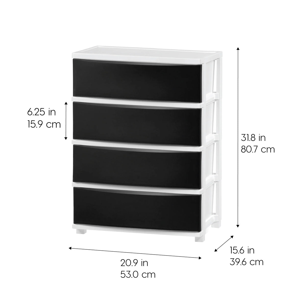 4 Wide Drawer Storage | Pink
