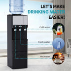 VECYS 3 5 gal Water Dispenser with Ice Maker, 27LBS Daily Ice & Child Lock
