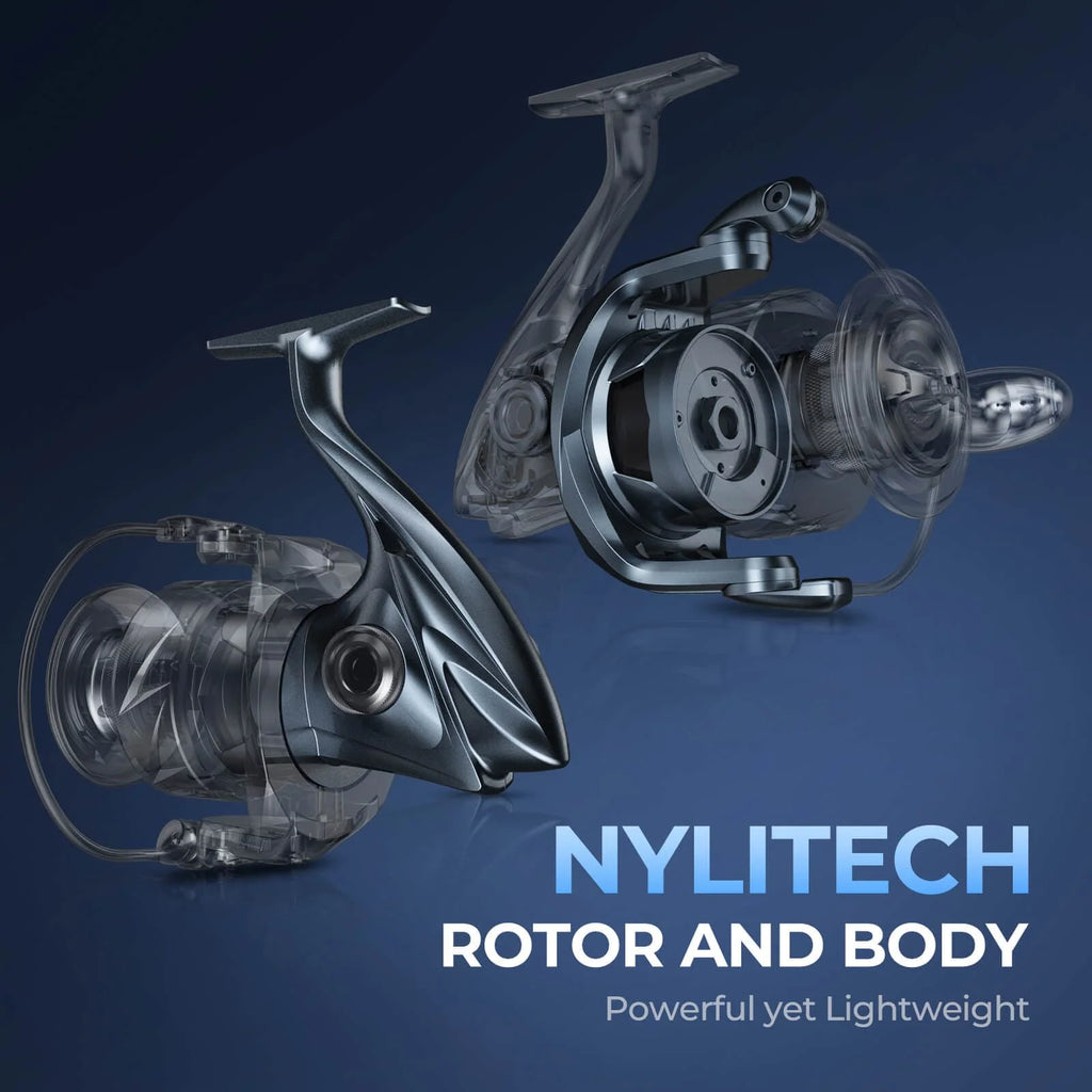 KastKing ReKon Saltwater Spinning Reel | Black / 2500/ Automatic Bail / 6.2:1