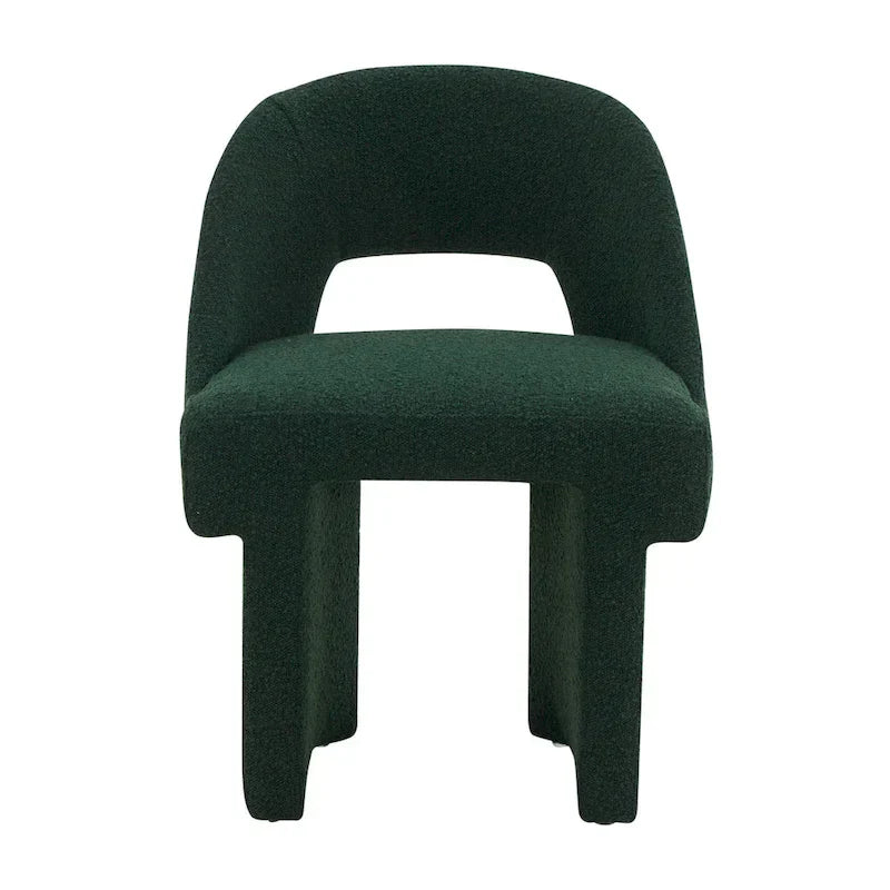 Modern Elegant Boucle Upholstered Accent Chair with MDF Wood Frame for Home Office, Living Room, and Bedroom