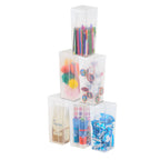 Vertical Storage Container for Home & Office Organization, Space-Saving Tall Organizer, Clear | Large