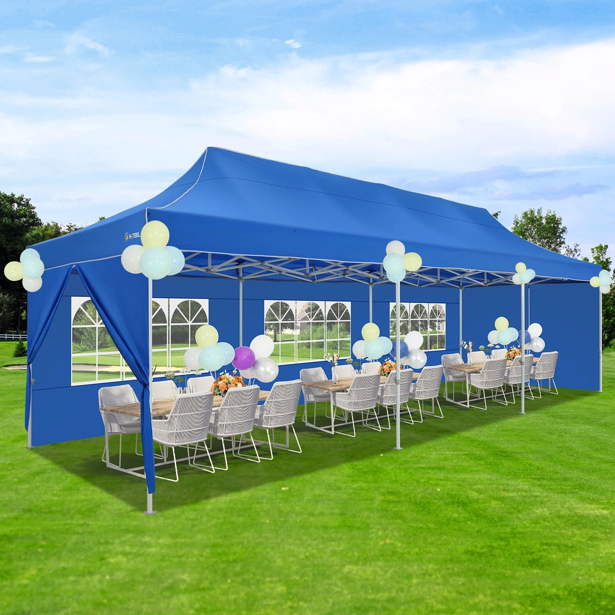 Hoteel 10x15 Heavy Duty Canopy Tent with 4 Sidewalls,Pop up Canopy for Parties Wedding,Commercial Easy up Gazebo with Roller Bag,UV 50+ &,Black