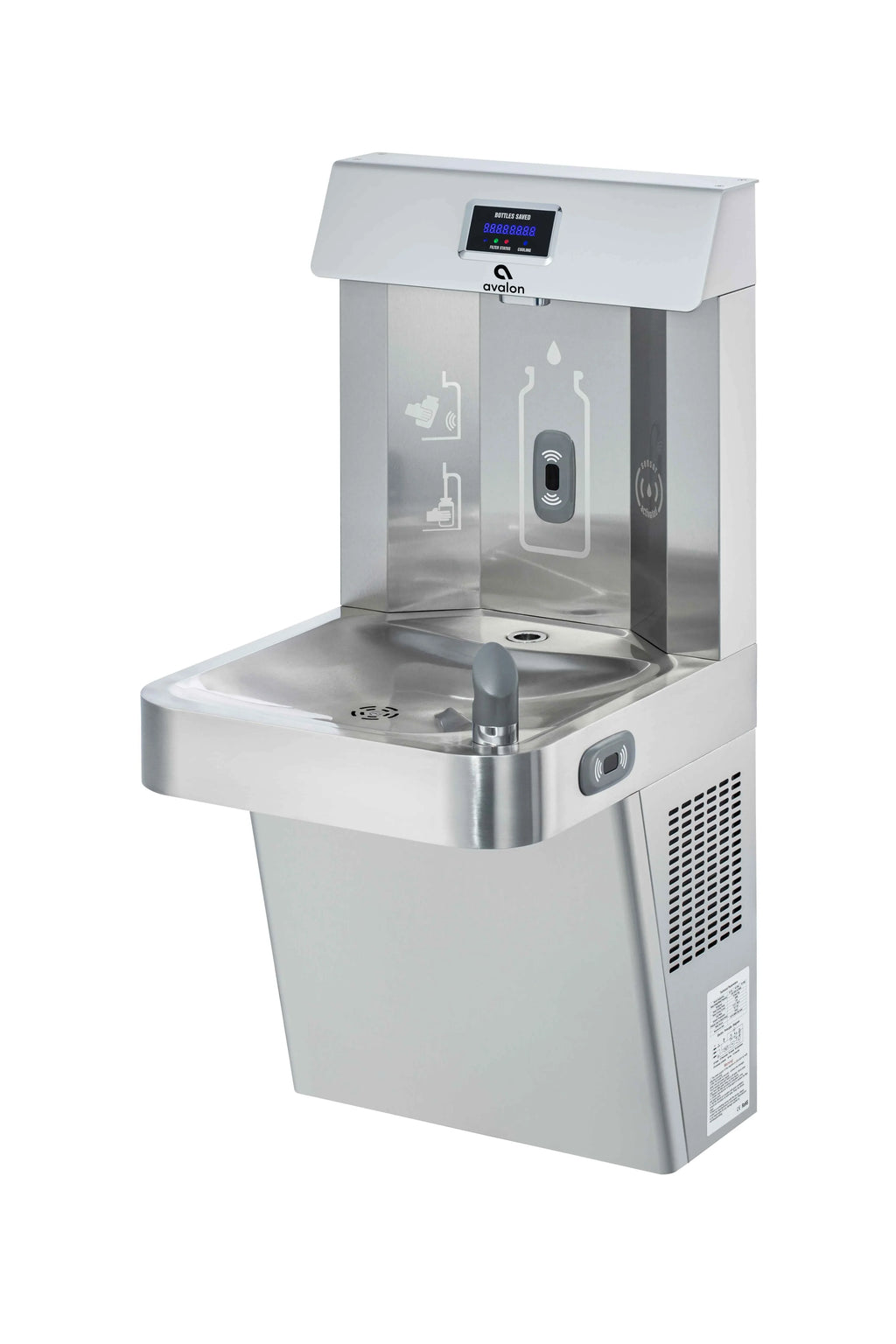Avalon Wall Mounted Water Fountain with Bottle Filling Station, High Capacity Cooling, Sensor Dispensing, Self Cleaning