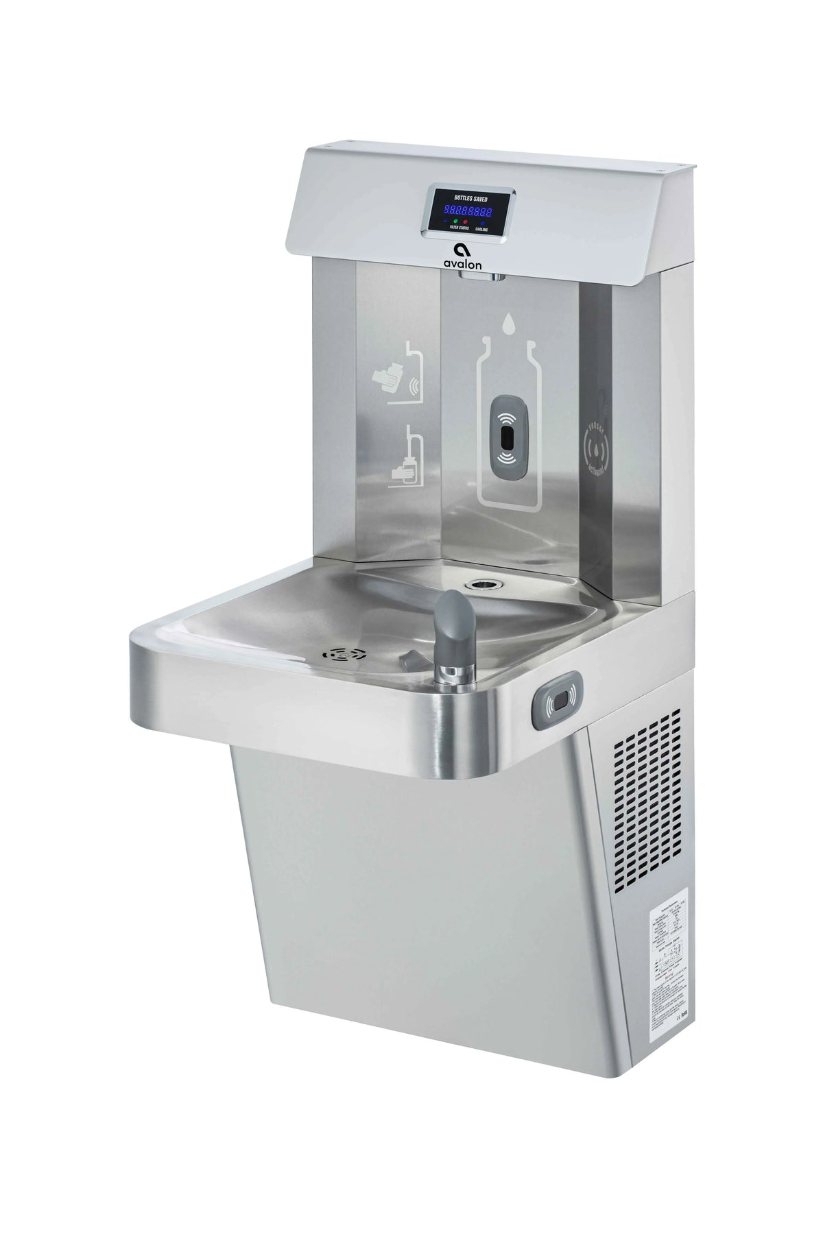Avalon Wall Mounted Water Fountain with Bottle Filling Station, High Capacity Cooling, Sensor Dispensing, Self Cleaning