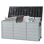 Ktaxon 75gal Outdoor Garden Plastic Storage Deck Box Chest Tools Cushions Toys Black
