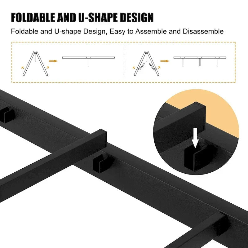 Futzca Bed Frame Featuring Headboard and Footboard