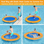 Round Floating Ring Hammock - Heavy Duty Inflatable Raft