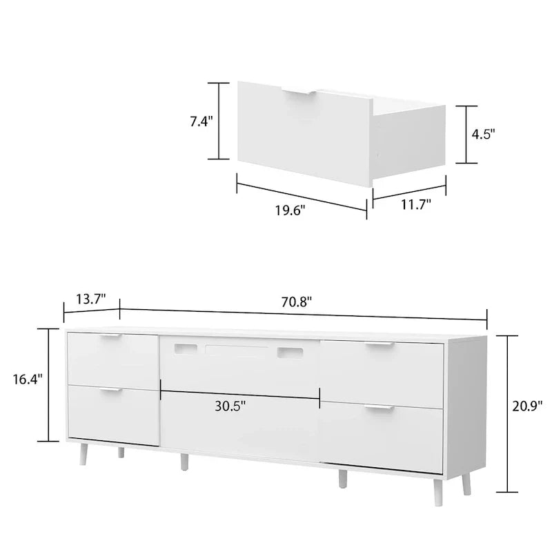 Electric Fireplace TV Stand Entertainment Center with LED Flame Effects and Remote Control
