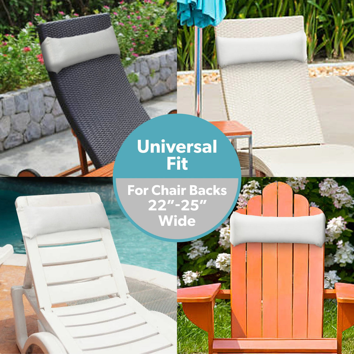 Outdoor Lounge Chair Pillow | Natural