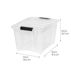 Stack & Pull Storage Box - 32 QT Clear 4 Pack | 4 Pack