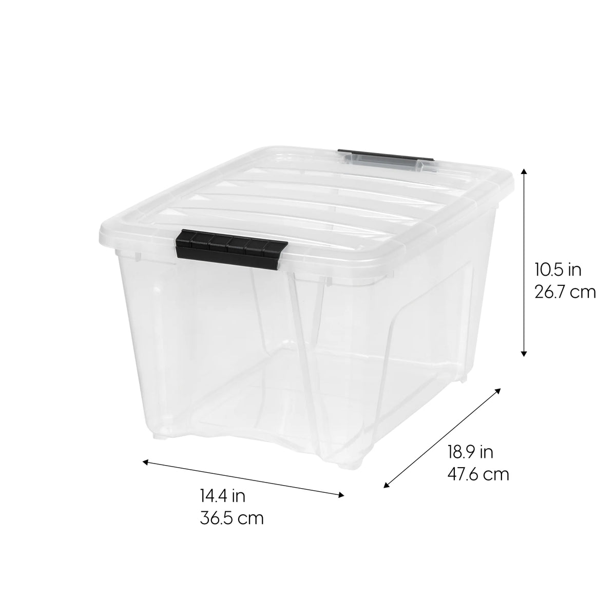 Stack & Pull Storage Box - 32 QT Clear 4 Pack | 4 Pack