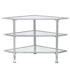SEI Furniture Jensen Metal Corner TV Stand for Screens up to 33.25 inches