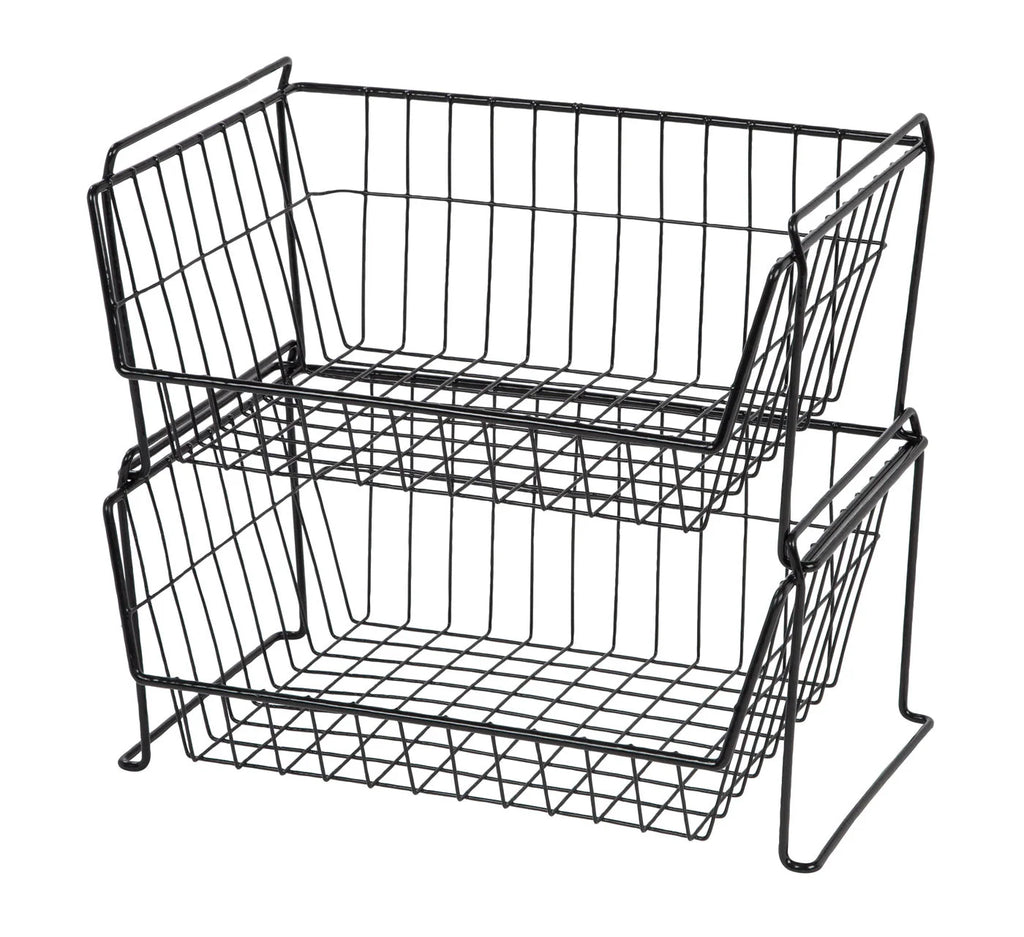 Large Stacking Basket, Black