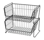 Large Stacking Basket, Black