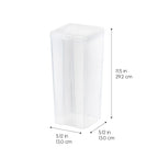 Vertical Storage Container for Home & Office Organization, Space-Saving Tall Organizer, Clear | Large