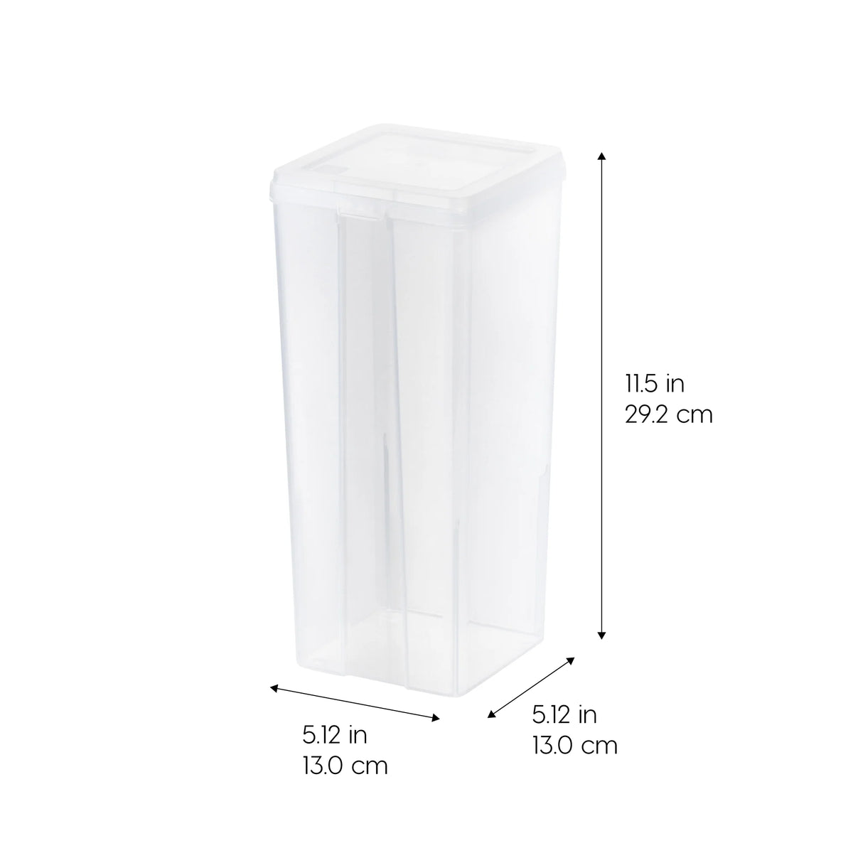 Vertical Storage Container for Home & Office Organization, Space-Saving Tall Organizer, Clear | Large