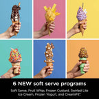 Ninja Swirl by CREAMi Ice Cream and Soft Serve Maker, Sorbet, Milkshake, Frozen Yogurt, Low Calories Program & More, 13-in-1, Soft Serve Handle, (2) CREAMi Swirl 16oz Pints, For Kids & ALL ages, NC701