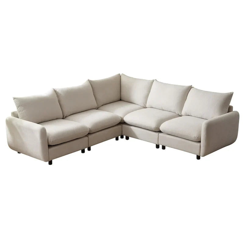 Oversized Modular Sectional Sofa with Plush Cushions and Flexible Layout