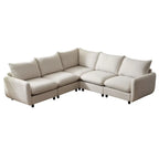 Oversized Modular Sectional Sofa with Plush Cushions and Flexible Layout
