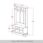 CraftPorch Contemporary Hall Tree with Storage Solutions