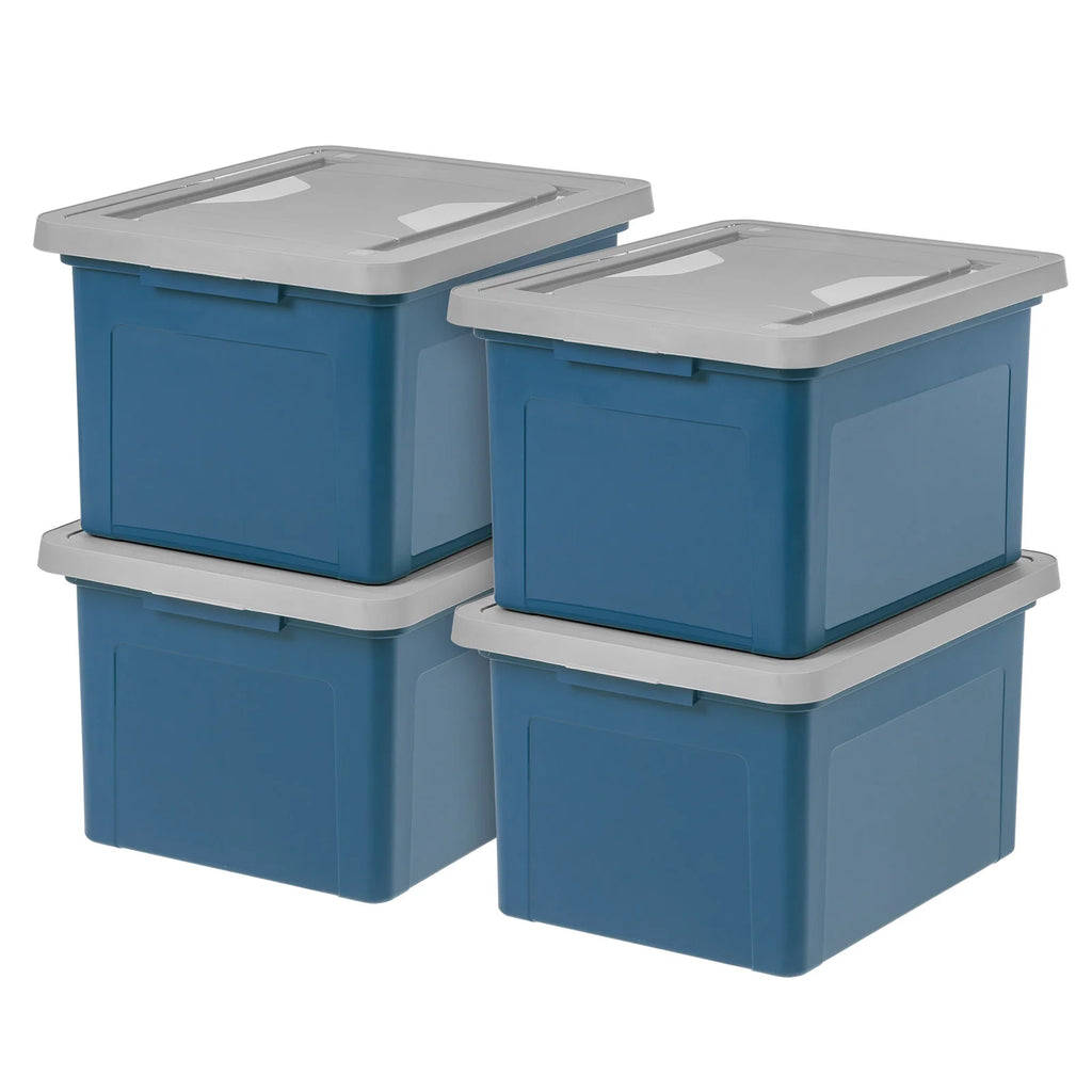 35Qt File Totes for Storage 4 Pack