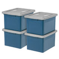 35Qt File Totes for Storage 4 Pack