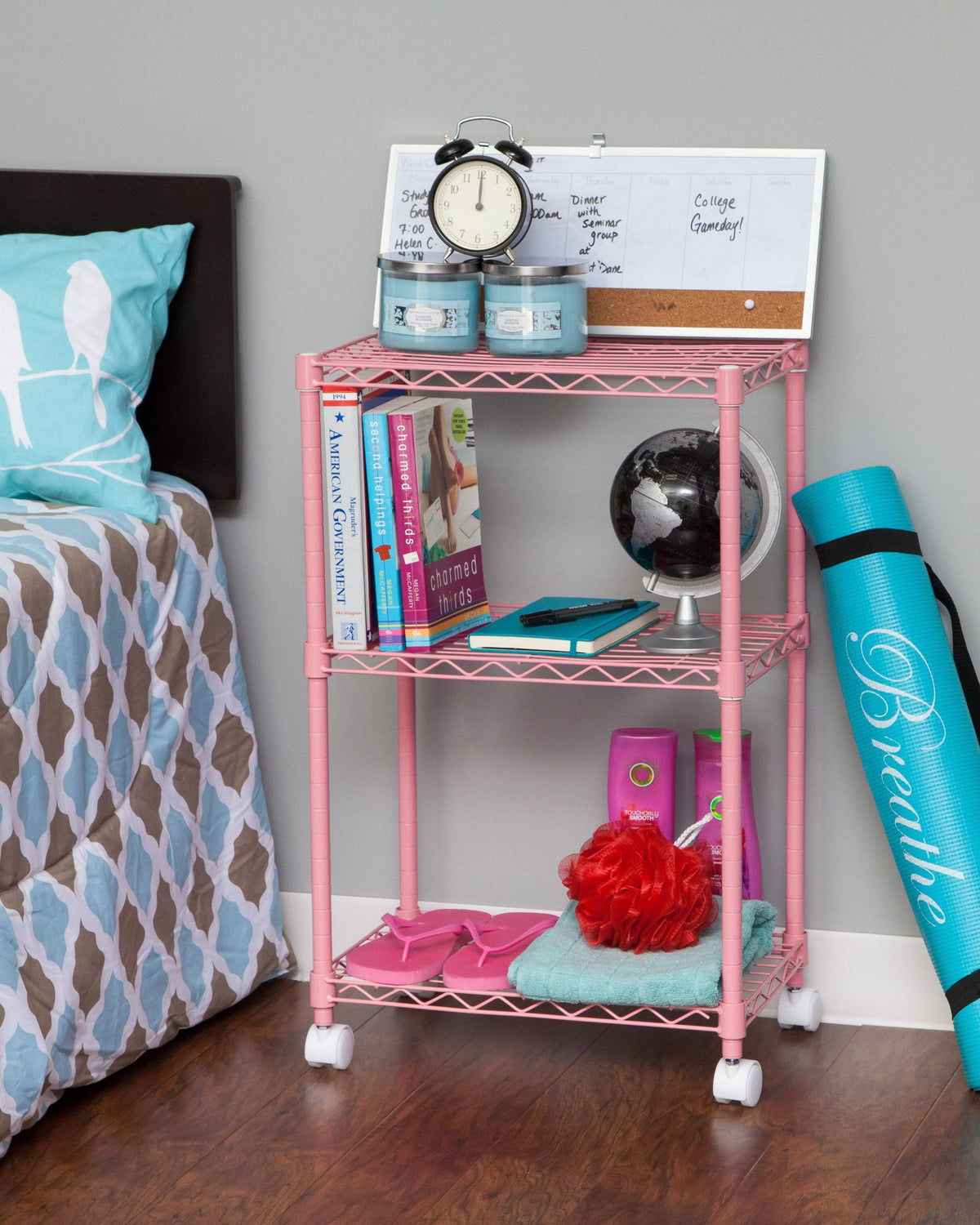 3-Tier Wire Shelf with Casters