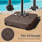Best Choice Products Heavy-Duty Outdoor Cantilever Base Stand w/ Wheels, Locks, Fillable 330lb Capacity - Black