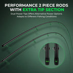 KastKing Zephyr Dual-Tip Spinning Rod | Green | Spinning / 5'0" / Moderate Fast-Ultra Light / Light ( 2 Pcs+ Dual Tip)