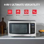Toshiba Air Fryer Combo 4 in 1 Countertop Microwave Oven, Smart Sensor, Convection, Mute Function, Position Memory 13.6" Turntable, 1.5 Cu Ft, 1000W, Silver, ML EC42P(SS): Home & Kitchen