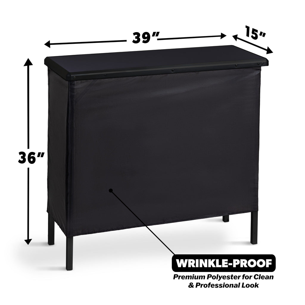 Lightweight Portable Bar with Black Skirt