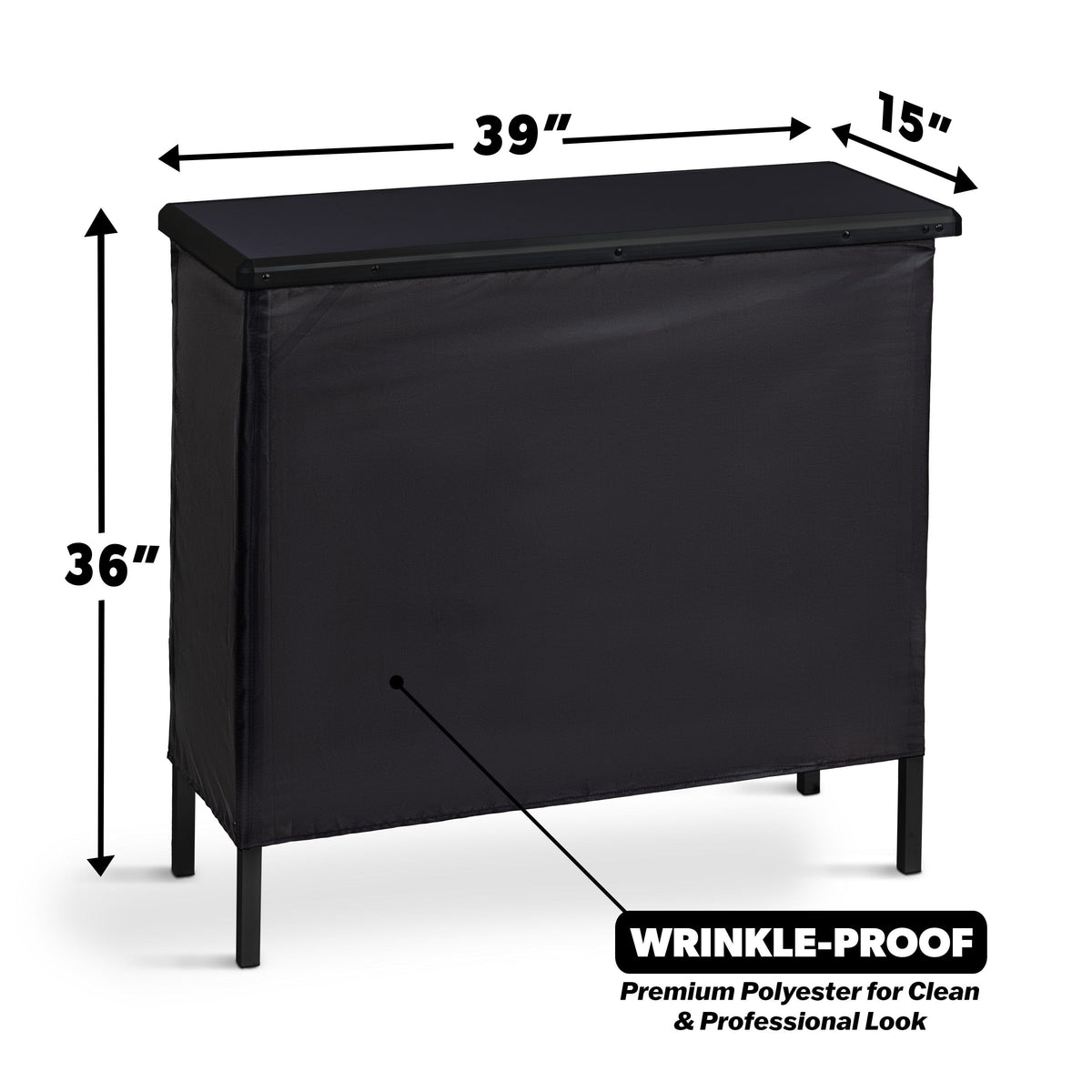Lightweight Portable Bar with Black Skirt