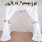 Efavormart 10ft | 4 Post Gold Metal DIY Photography Backdrop Stand, Wedding Arch Canopy Tent