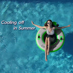 Round Floating Ring Hammock - Heavy Duty Inflatable Raft