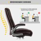 Ergonomic Office Chair with High Back Flip Up Armrests and Rolling Base