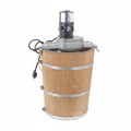 6 Qt Electric Ice Cream Maker with Wooden Tub – Country Style Classic Freezer, 2.5 AMP Motor, Stainless Steel Canister