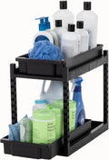 2 Tier Pull Out Drawer Organizer, Kitchen Bathroom Pantry, 1 Pack