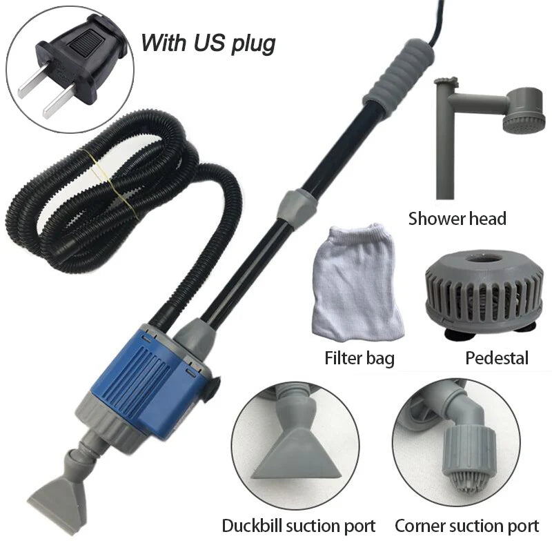 Electric Fish Tank Gravel Cleaner Aquarium Sand Vacuum Water Changer