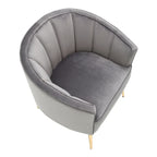 Randolf Velvet Accent Chair in Silver Orchid