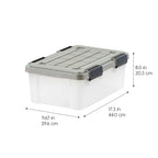 Storage Bins with Gasket Seal Lid 3Pack - Latching Tote - Clear/Chrome | S