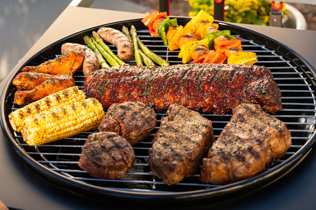 Expert Grill Kettle Cart with Pizza Accessories and Warming Rack
