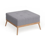 Christopher Knight Home Carson Lund Mid-Century Tufted Fabric Square Ottoman