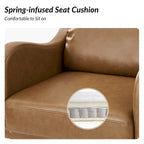 HULALA HOME Pete Adjustable Height Faux Leather Swivel Executive Chair with Tilt Mechanism